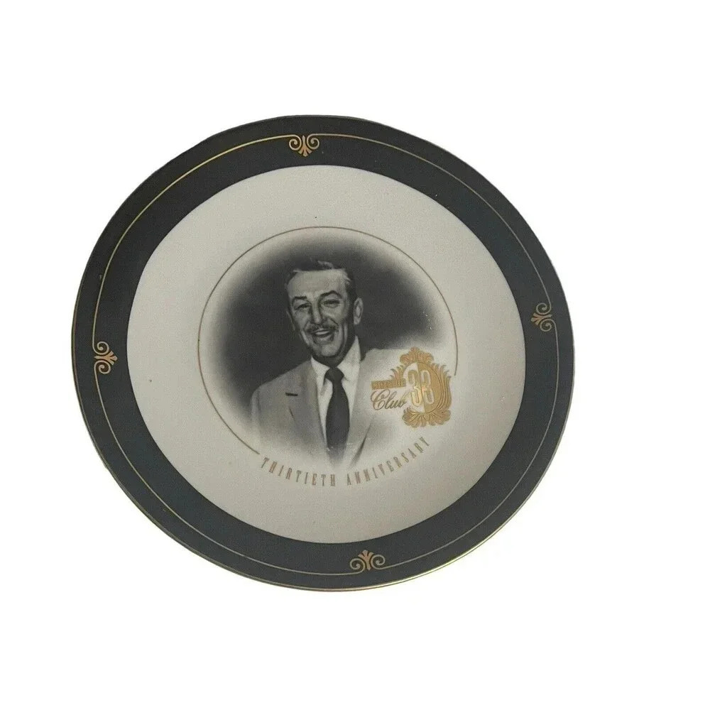 Rare Disneyland Walt Disney Club 33 Plate 30th Thirtieth Anniversary 70 of 600